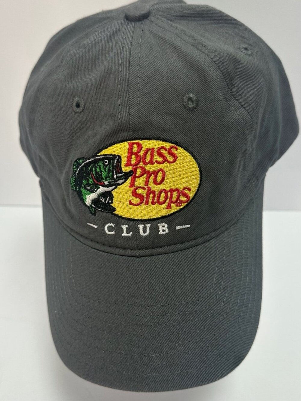 Bass Pro Shops Fishing Club Gray Cap O/S Adult Adjustable Fishing